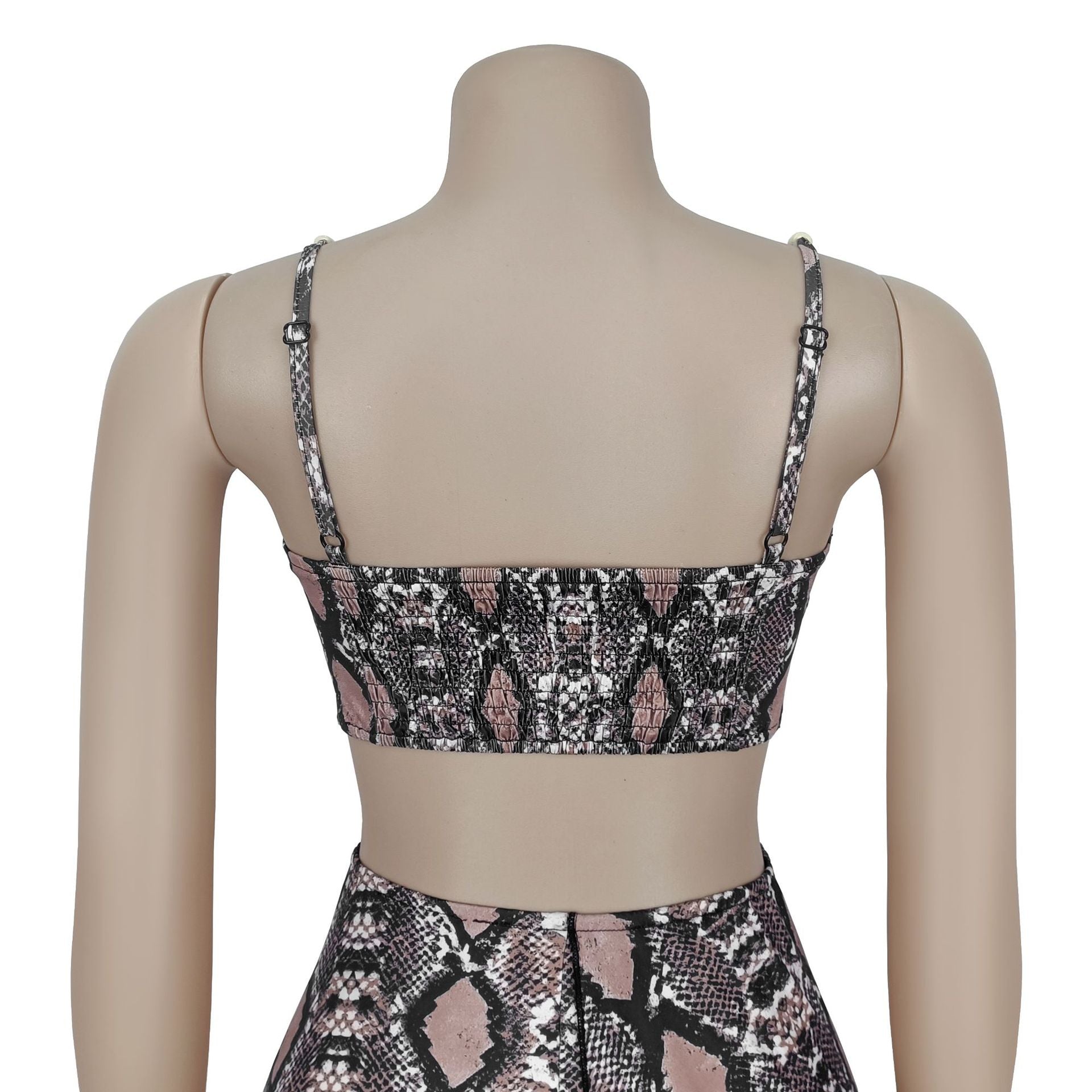 Fashion Women's Sexy Snake Pattern Print Strap Dress 8