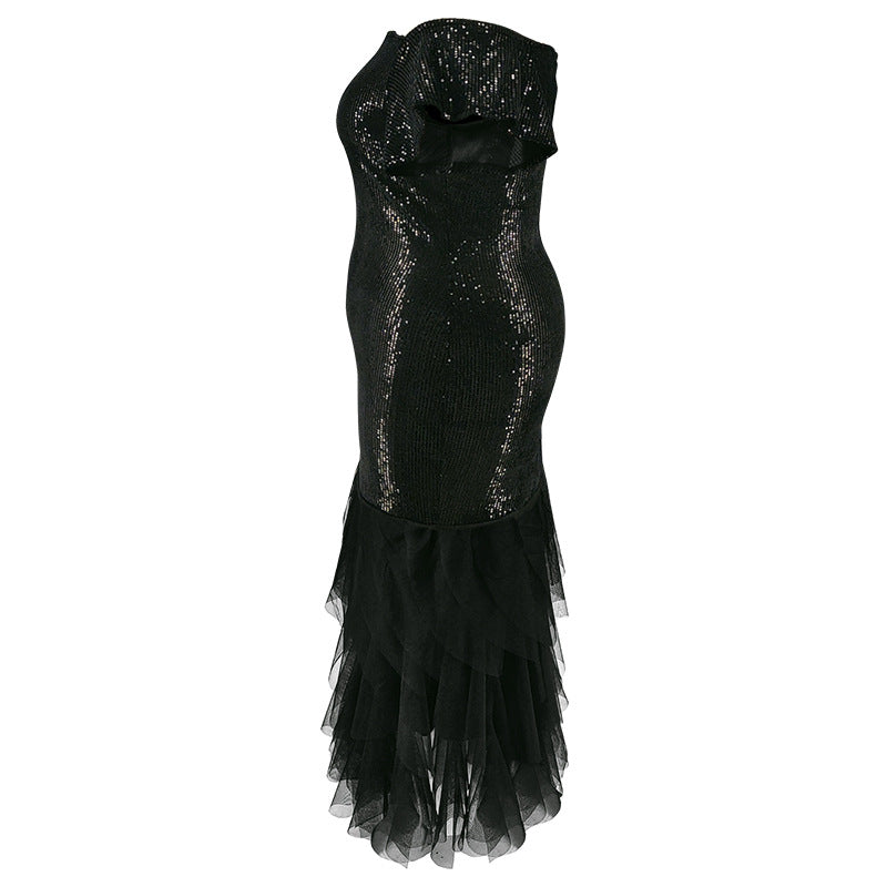 Plus Size Women off shoulder short sleeve Midi Dress 7