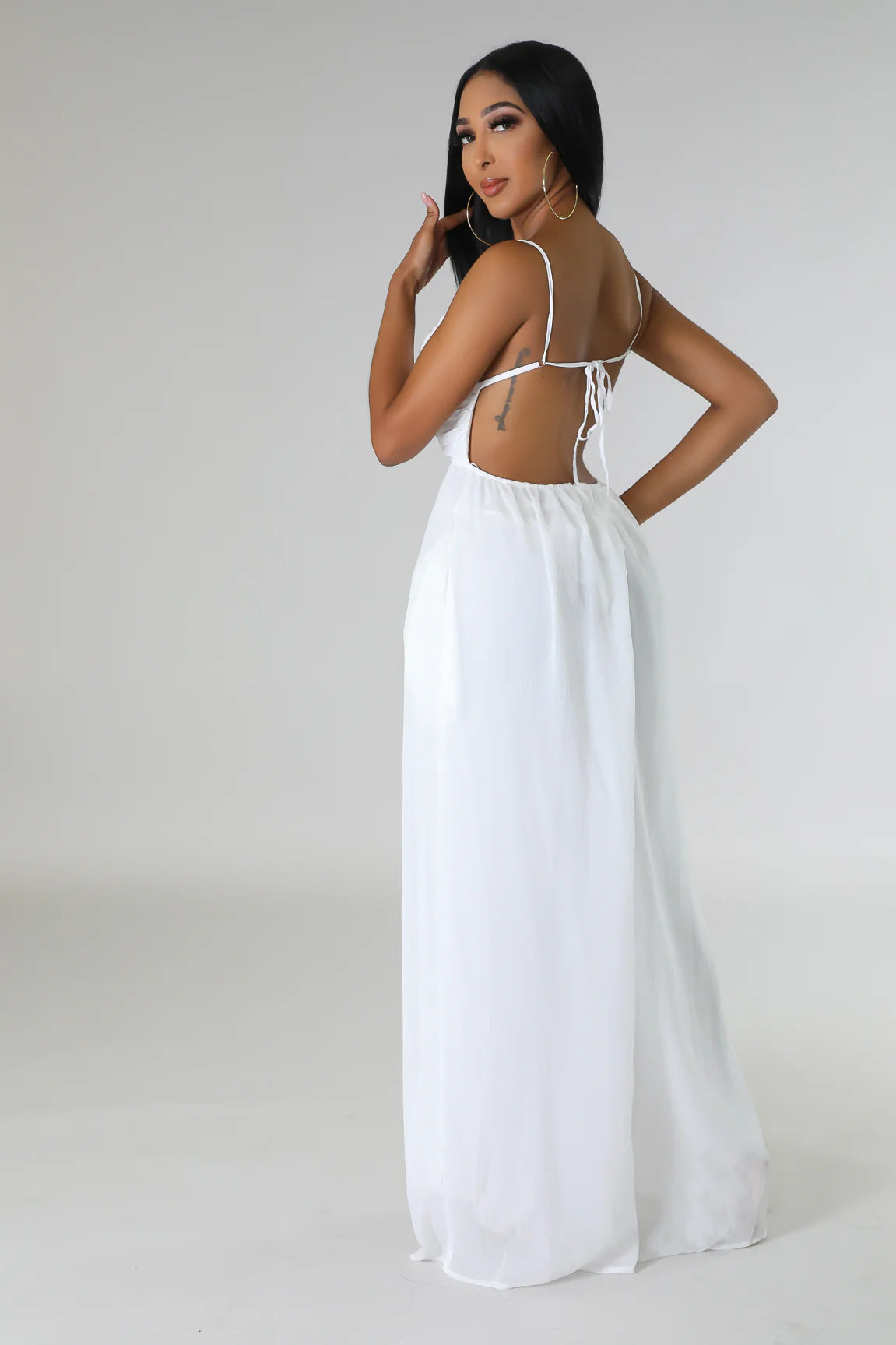 Casual Fashion Summer Strappy Low Back Sexy Solid Color Jumpsuit 5