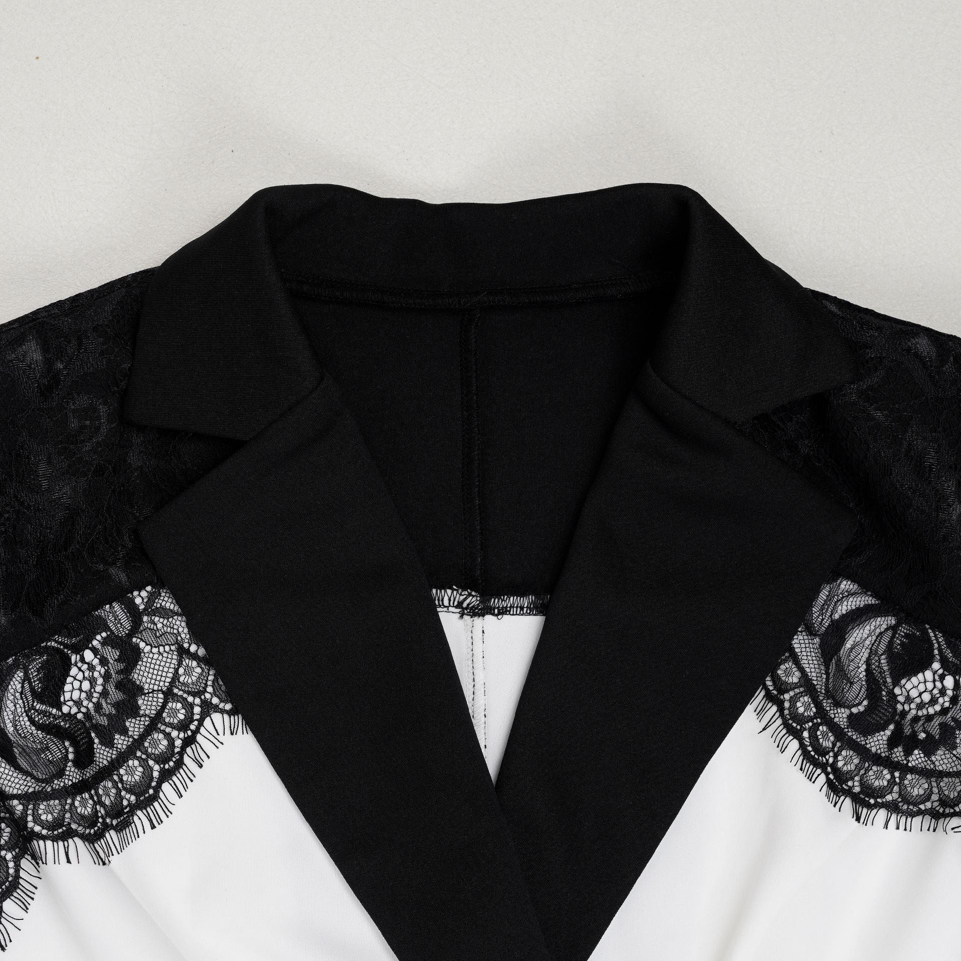 Women casual elegant lace Patchwork blazer and pant two-piece set 22