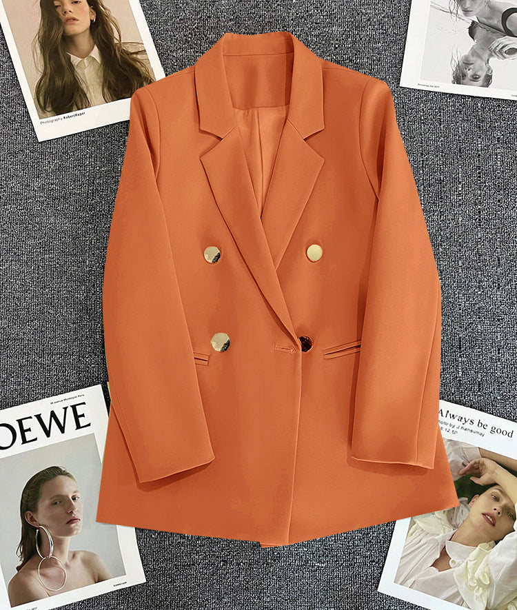 Women Solid Long Sleeve Blazer Jacket 16