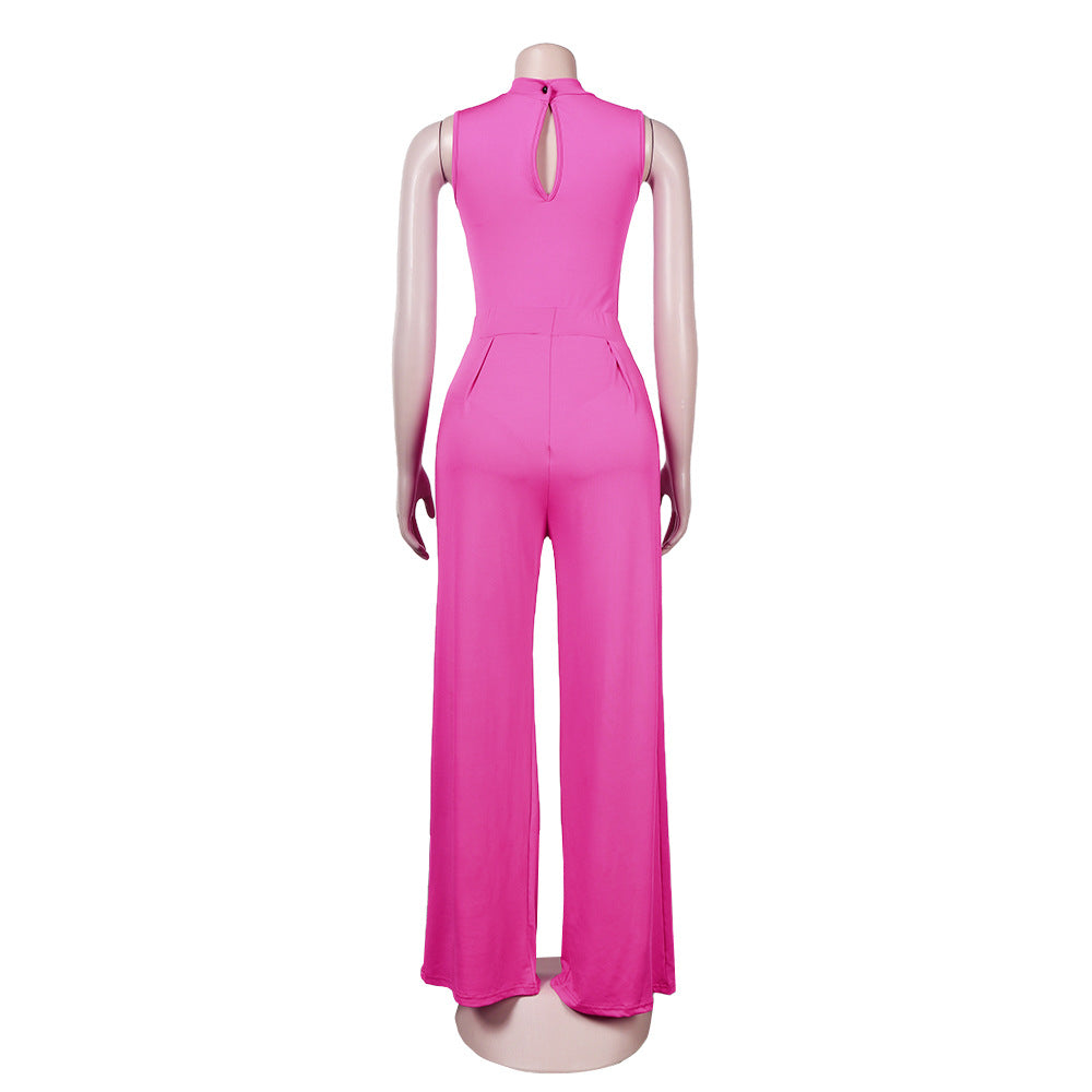 Fashion women's suit short-sleeved wide-leg pants solid color two-piece set 17