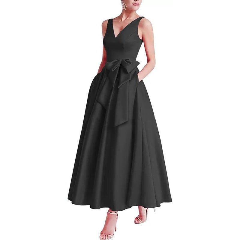 Women V-Neck Sleeveless Elegant Maxi Dress（Processing time need 3-6 days） 9