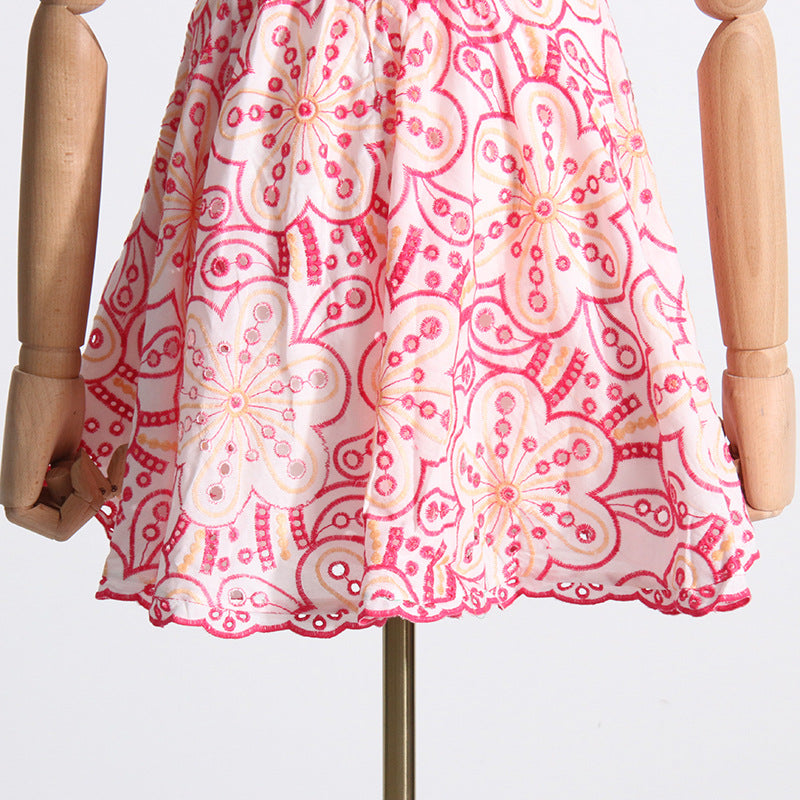 Summer Off Shoulder ruffle embroidered lace Slim Waist Slim Fit Holidays style dress 30