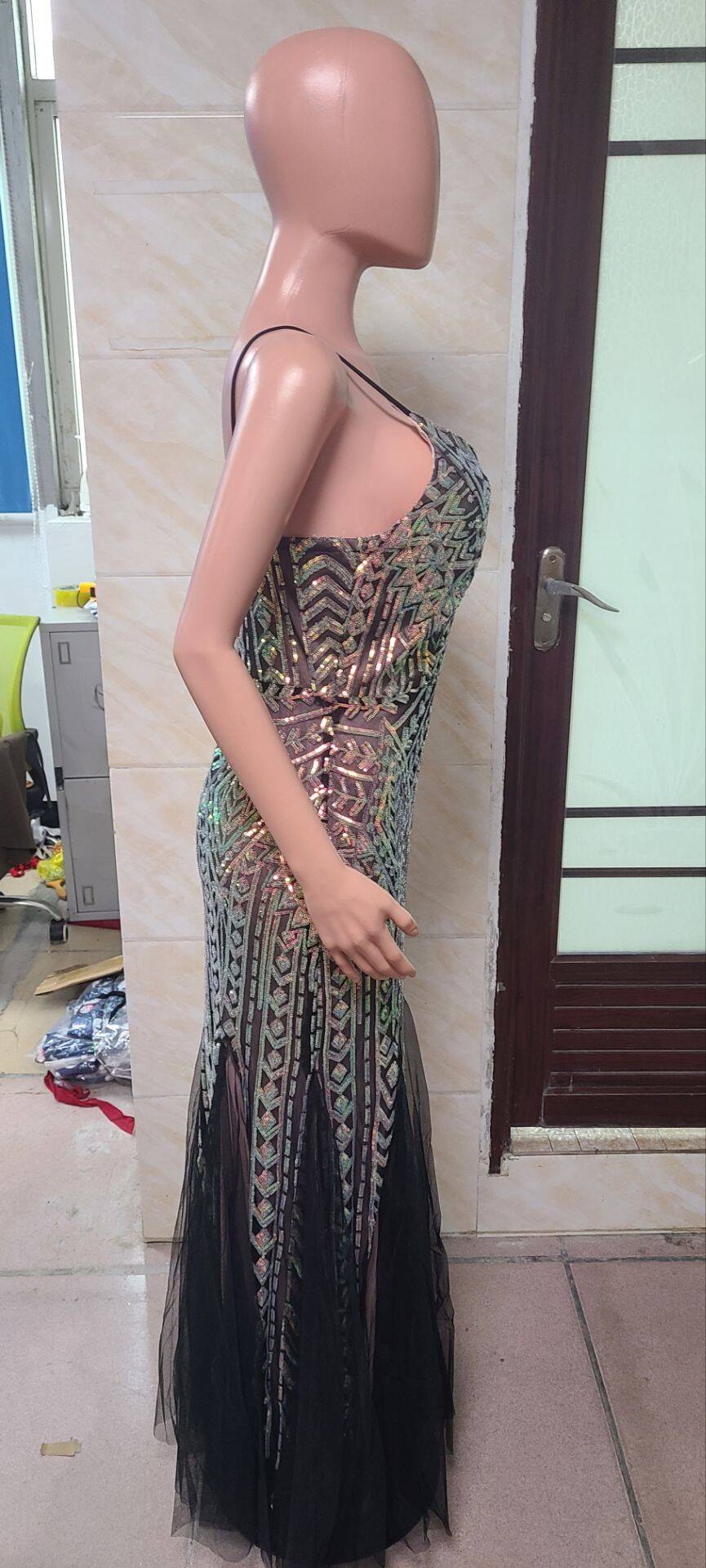 Women Sequin Sleeveless Dress Evening Dress 15