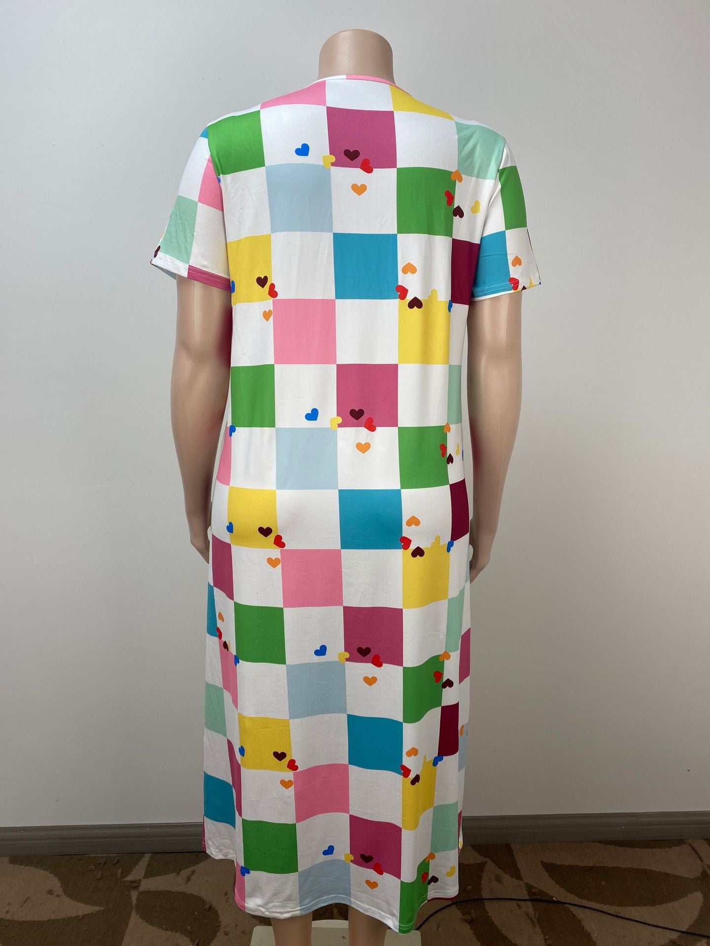 Plus Size Women Loose Casual Print Dress 9