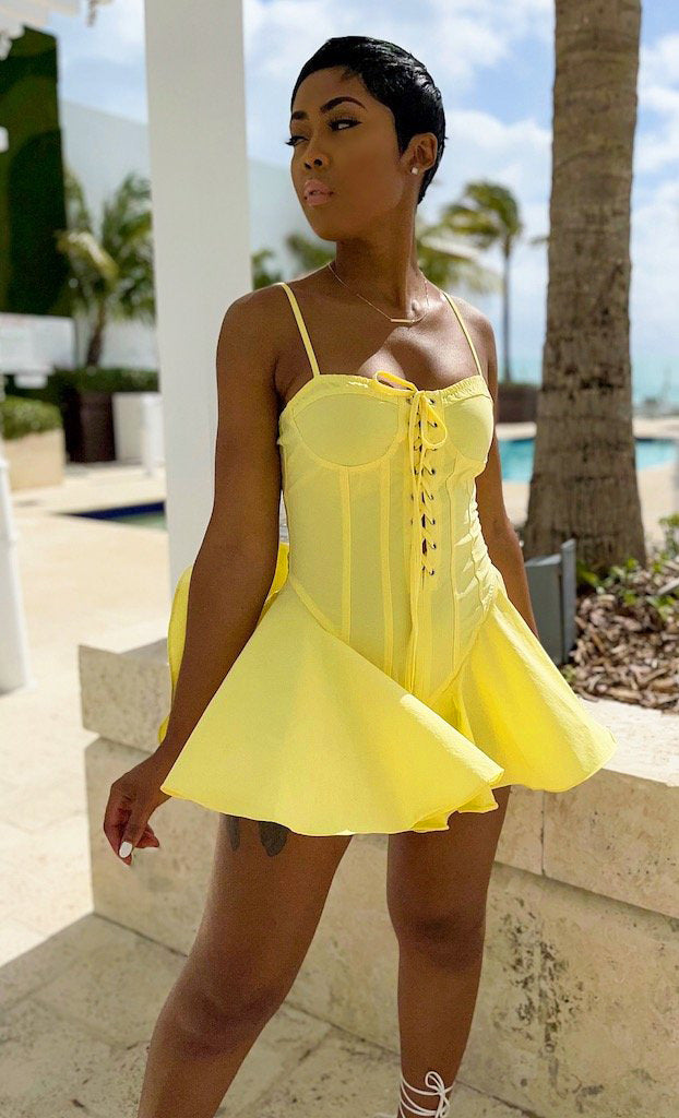 Women's Summer Strap Lace-Up Short Dress 9