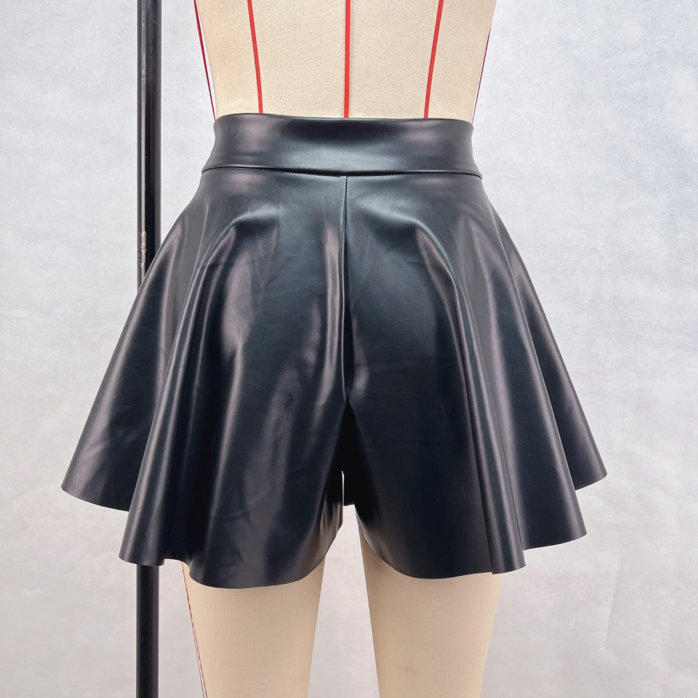 Women Pu Leather Pants Skirt 9