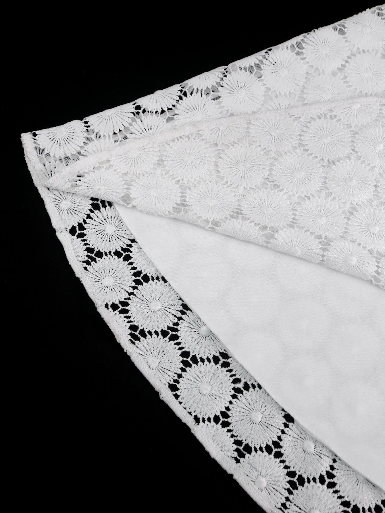 Africa Plus Size Round Neck Lace Puff Sleeve High Waist A-Line Formal Party Evening Gown 14