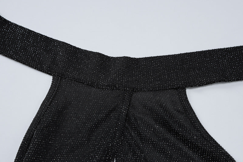 Women Spring Summer Sexy Backless Hollow Round Neck Dress 10