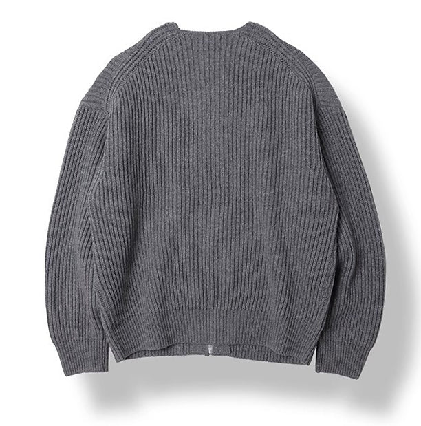 Men's Casual Solid Round Neck Knitting Cardigan Jacket 21