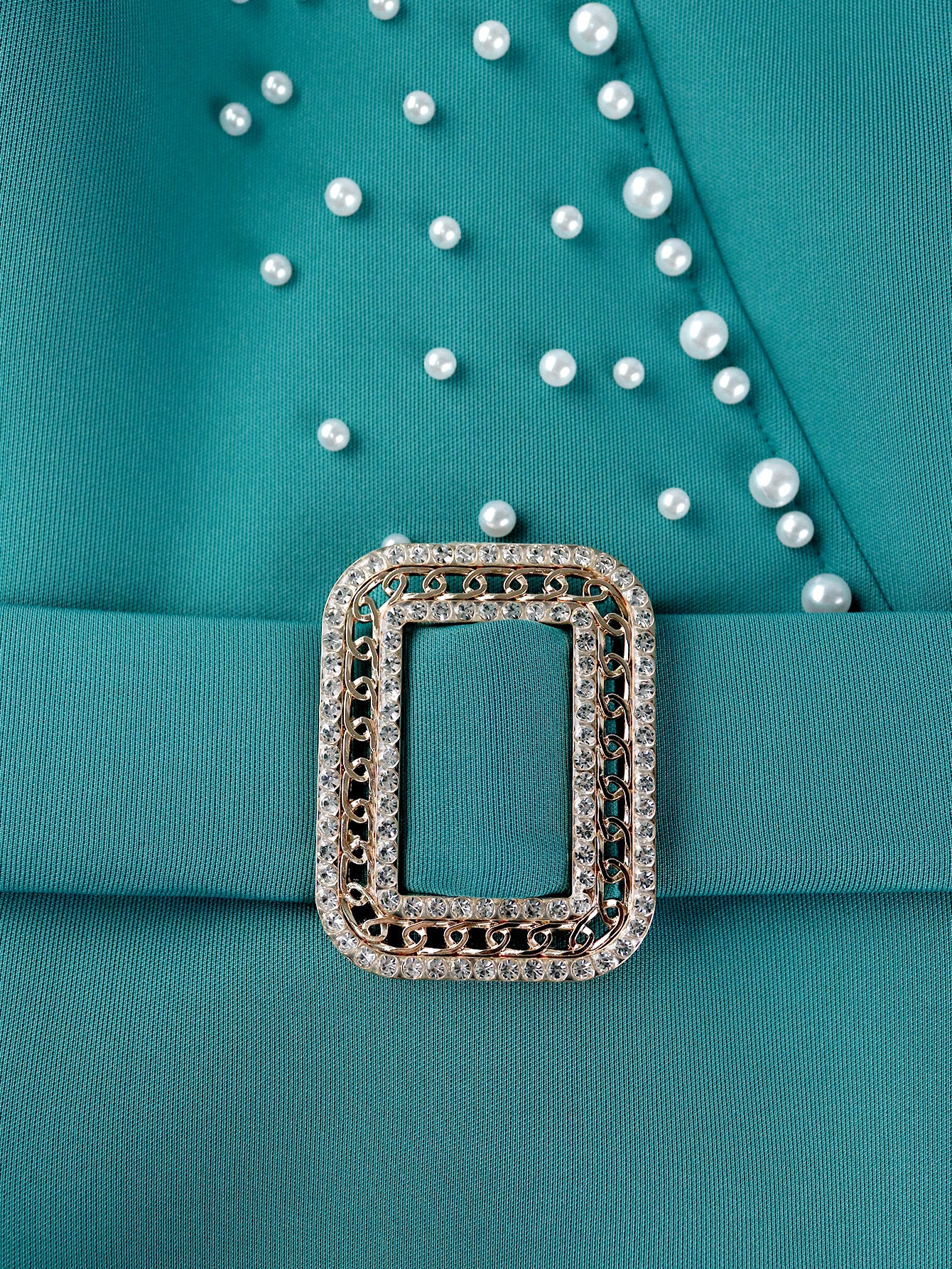 Fashion V-Neck See-Through Puff Sleeve High Waist Midi Dress 9