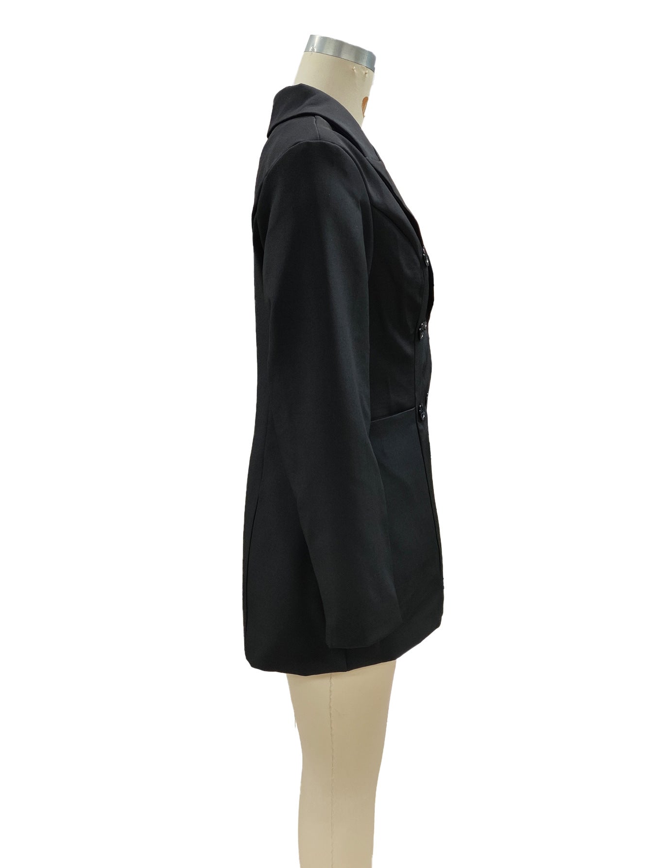 Spring Women's Long Sleeve V-Neck Long Career Blazer 8