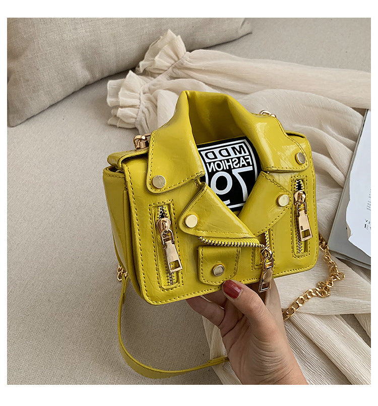 Women Uniform Bag Turndown Collar Jacket Style Bag 36