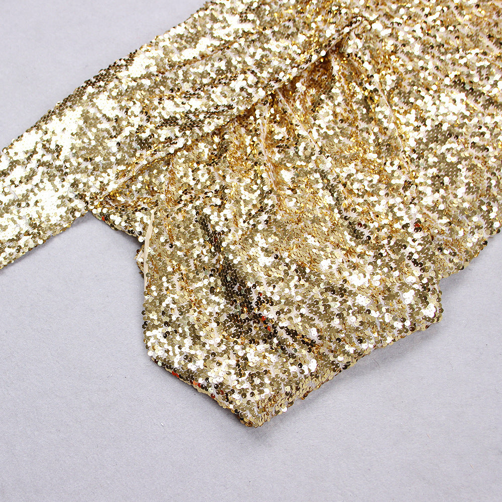 Women Sequin Formal Party One-shoulder Dress 23