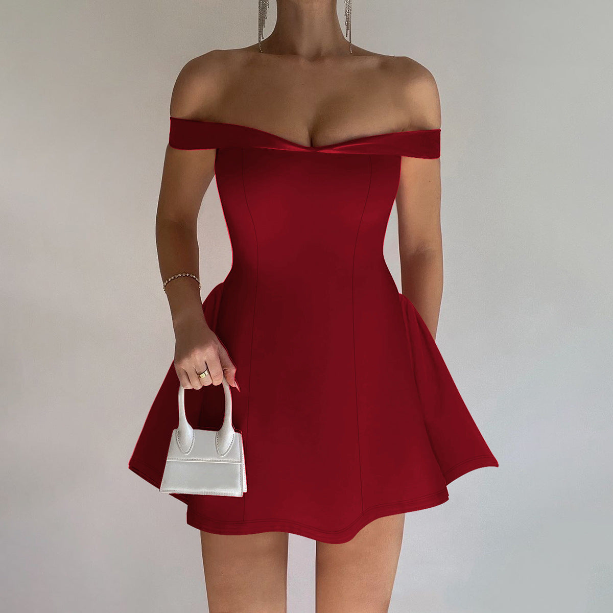 Women summer sexy Strapless Bodycon Dress 3