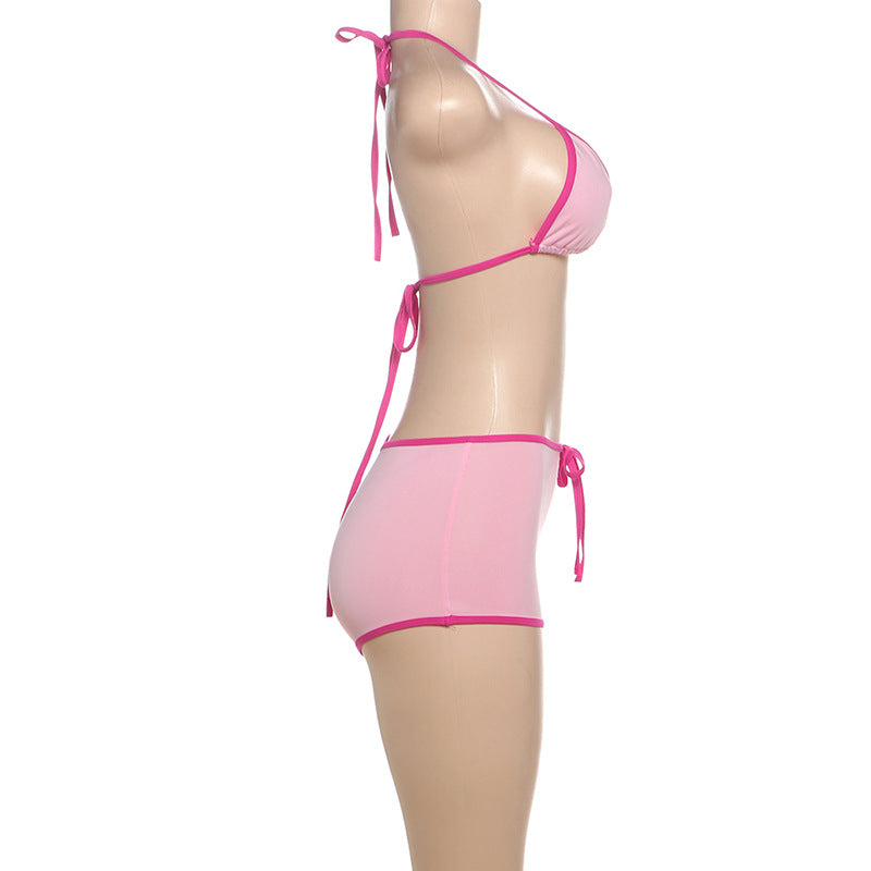 Sexy Summer Halter Neck Lace-Up Bikini Set 10