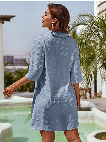 Chiffon Shirt Jacquard Loose Women's Casual Blouse 27