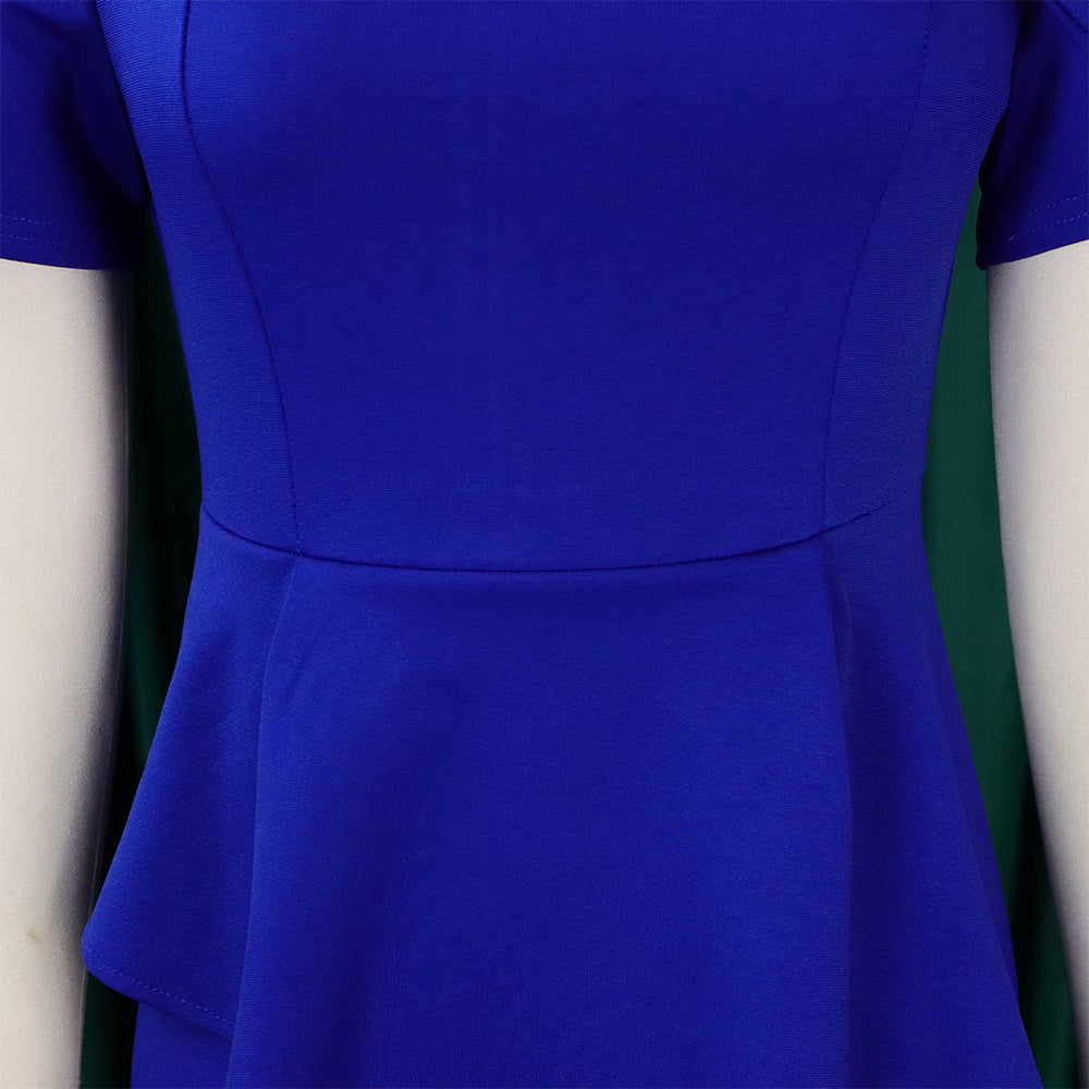 Women's Chic Tonle Fashion Slash Shoulder Dress 19