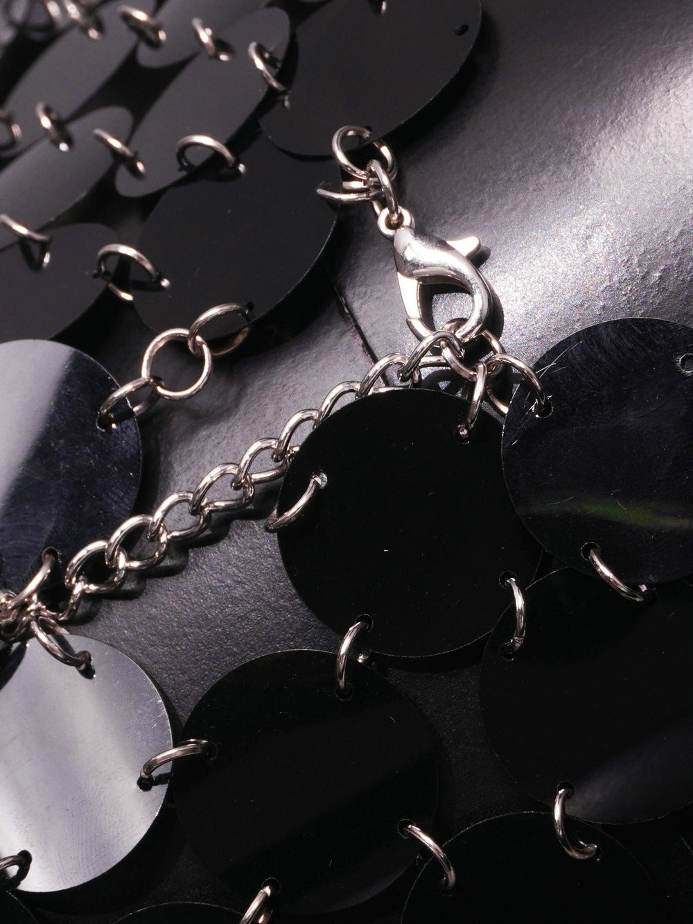 Women Punk Style Sexy Style Sequin Patchwork Skirt 12