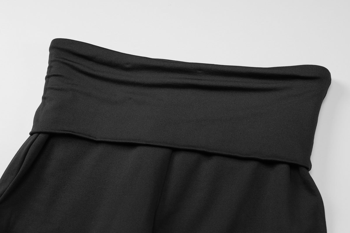 Women Solid Long Sleeve Square Neck Top and Bell Bottom Long Pants Casual Two-piece Set 12