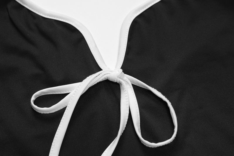 Women's Summer Chic V-Neck Midi Dress Strap Slim Bodycon Dress 11