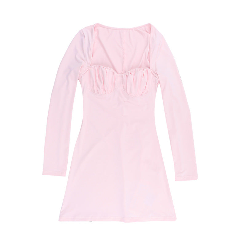 Women Sexy Casual Long-Sleeved Mini Bodycon Dress 11