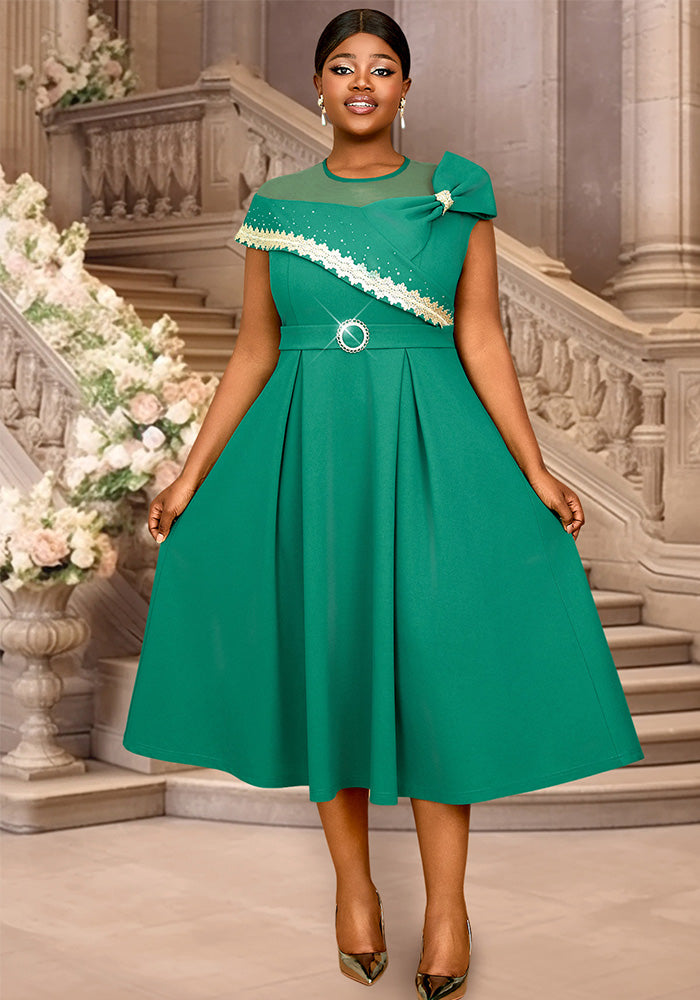 Plus Size Beaded Lace Elegant Slim Fit cocktail party a-line dresses