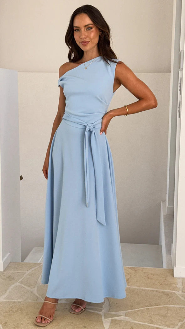 Women's Eelegant Sleeveless Solid Color Long Dress 38