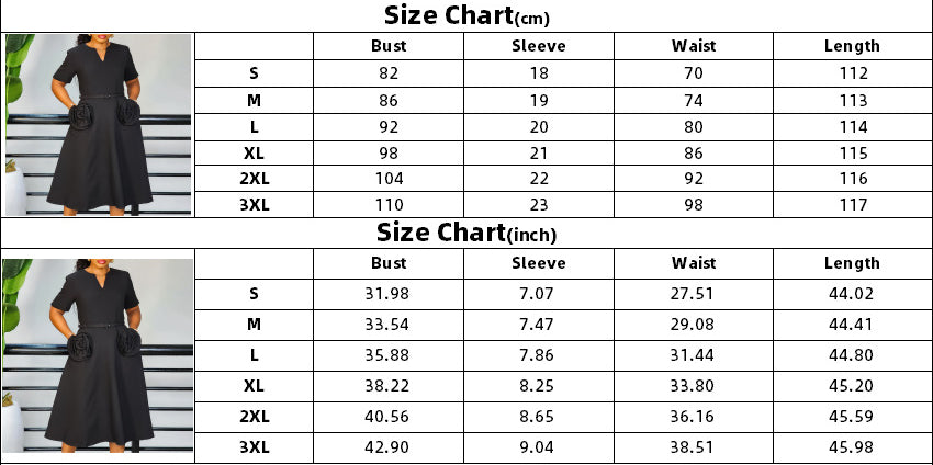 V-Neck Floral Summer Slim Waist A-Line Dress 14