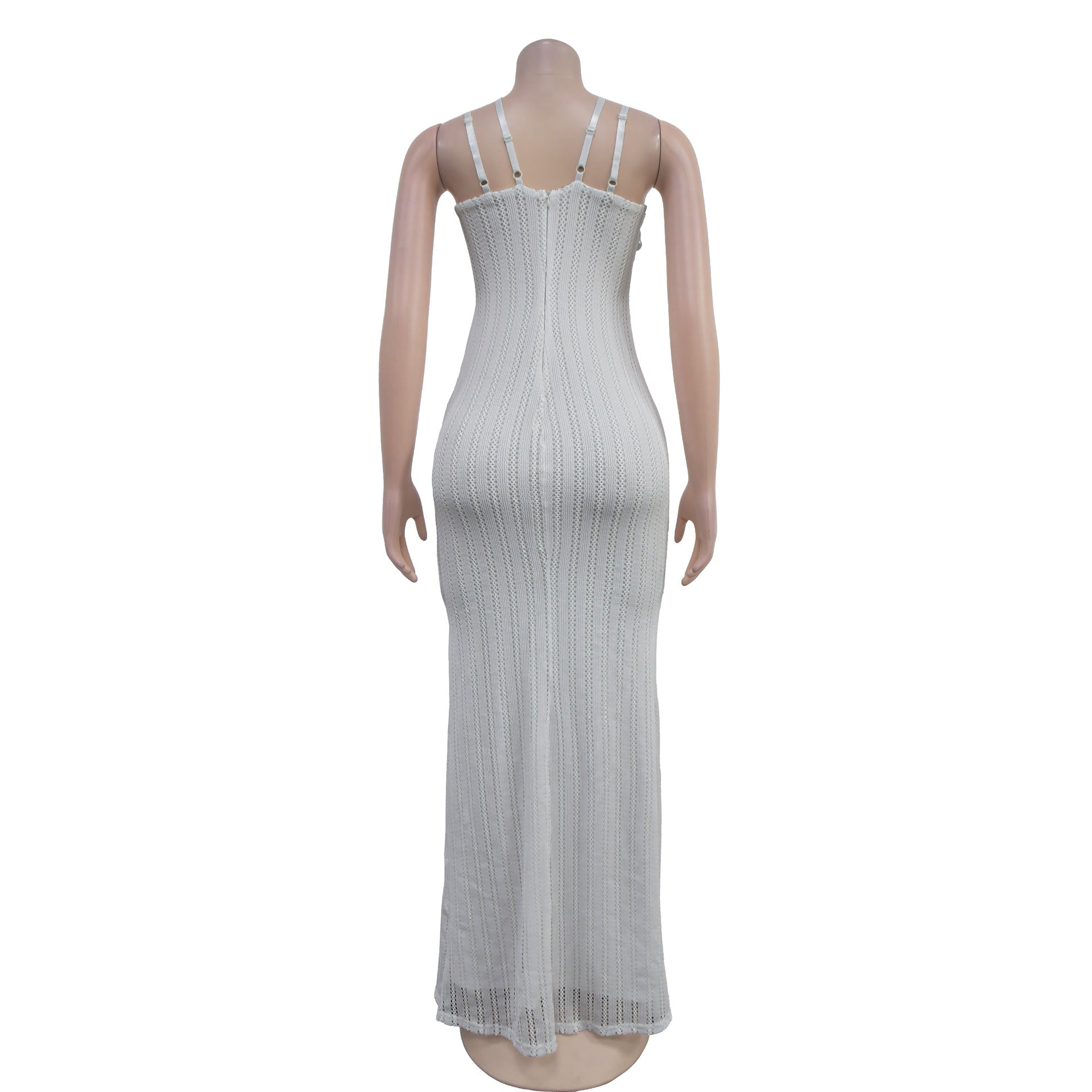 Fashion Women's Sexy Strap Slim Long Dress（customized,MOQ 6pcs/size/color,process time 7-10 days） 11