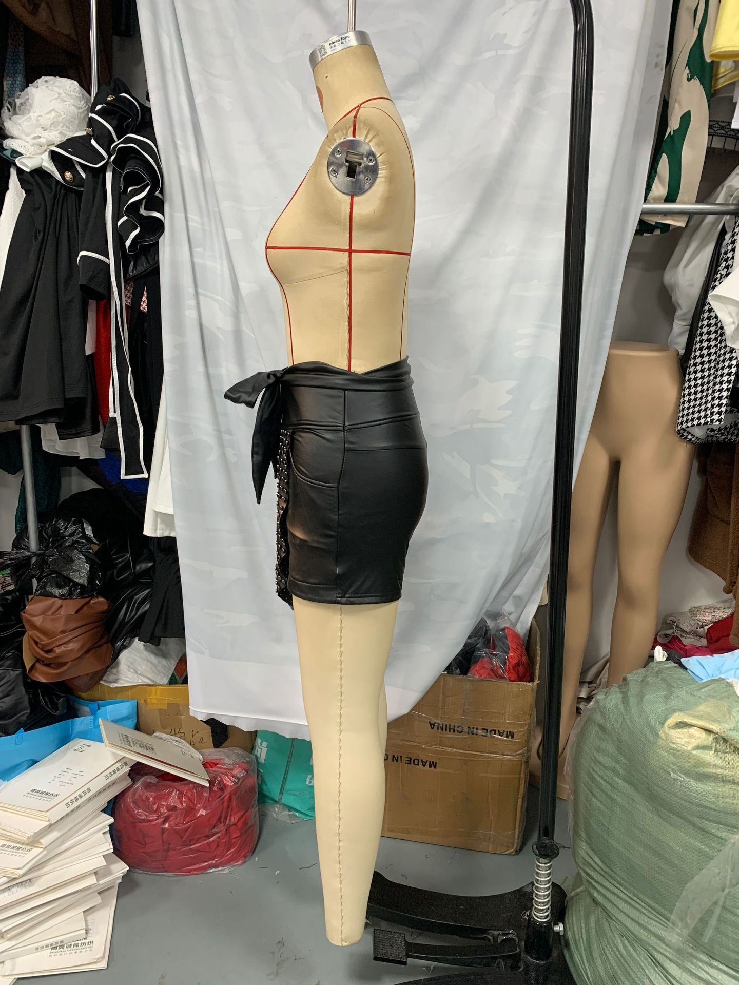 Women Casual Solid Leather Shorts 4