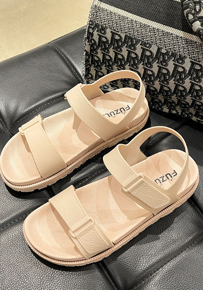 Summer Comfortable Flat Velcro Strap Sandals For Women