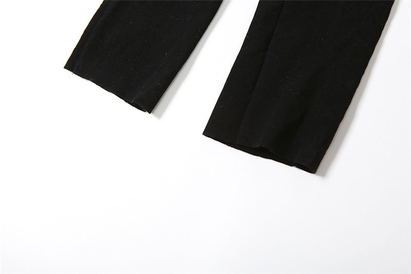 Women Sexy Hollow Knitting Jacquard High Waist Long Sleeve Jumpsuit 15