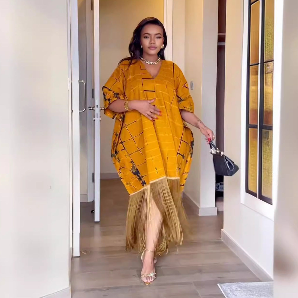 Summer Casual Tassel Loose Dress 3