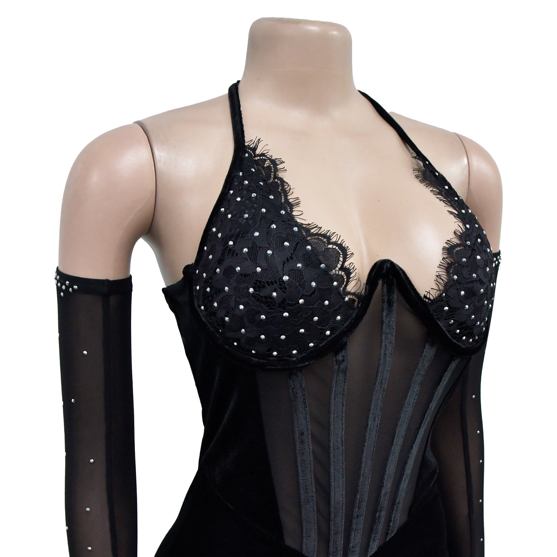 Fashion Women's Solid Color Halter Neck Slit Sexy Long Dress 17