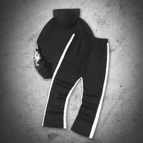 Plus Size Side Striped Straight Pants Men's Wide Leg Loose Casual Sweatpants Spring 4