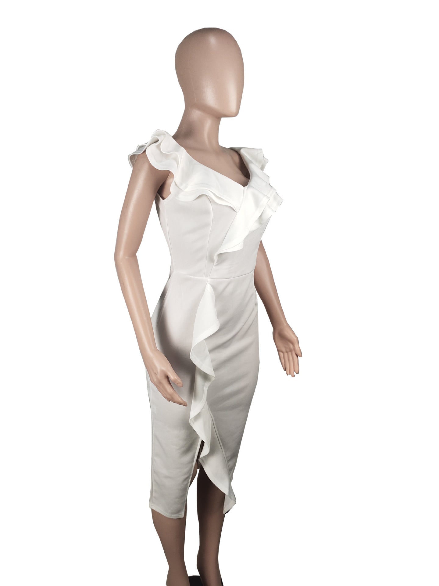 Women's Summer Solid Color Short Sleeve Dress 19