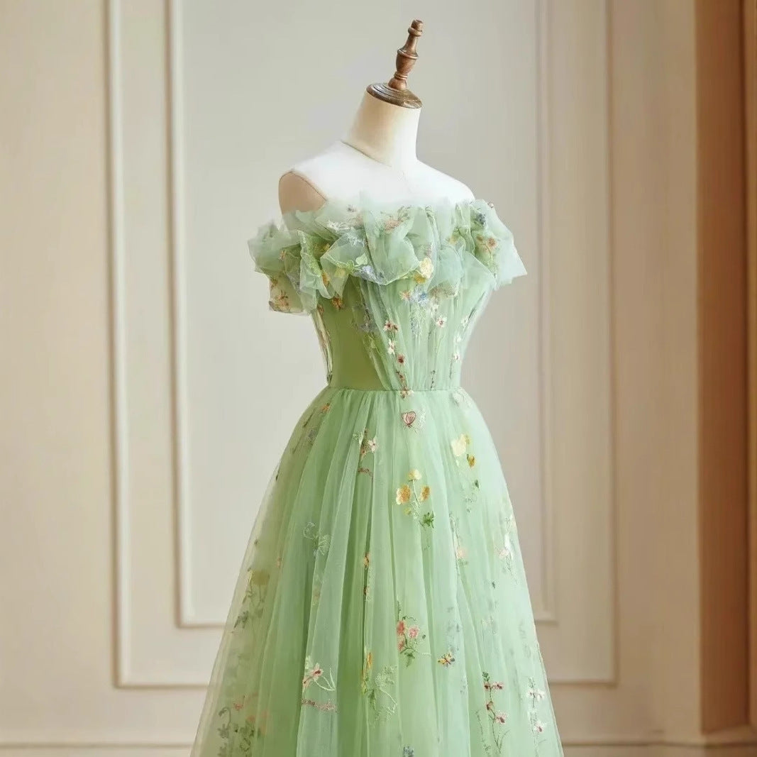 Women Off-Shoulder Strapless Evening Dress（Processing time need 3-6 days） 3