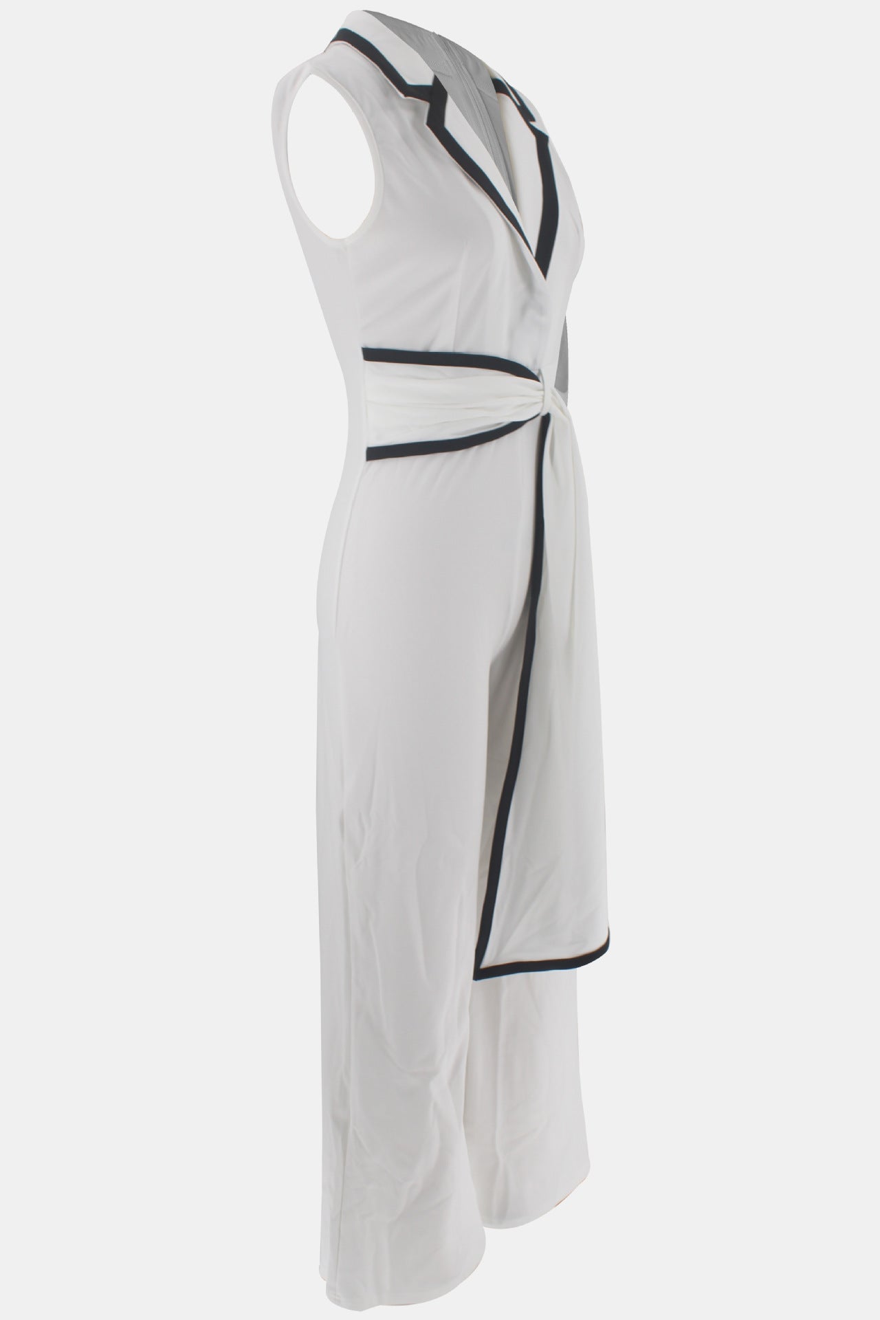 Summer Women's Fashionable V-Neck Chic Elegant Sleeveless Wide Leg Jumpsuit 22