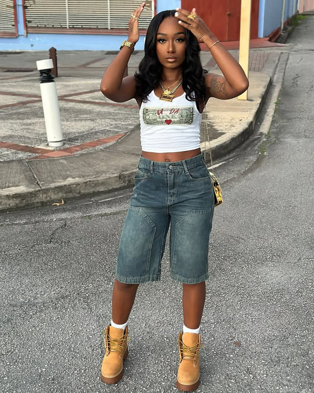 Loose Summer Casual Washed Denim Shorts