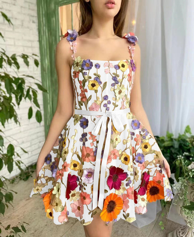 Women Floral Embroidered Bodycon Dress 4