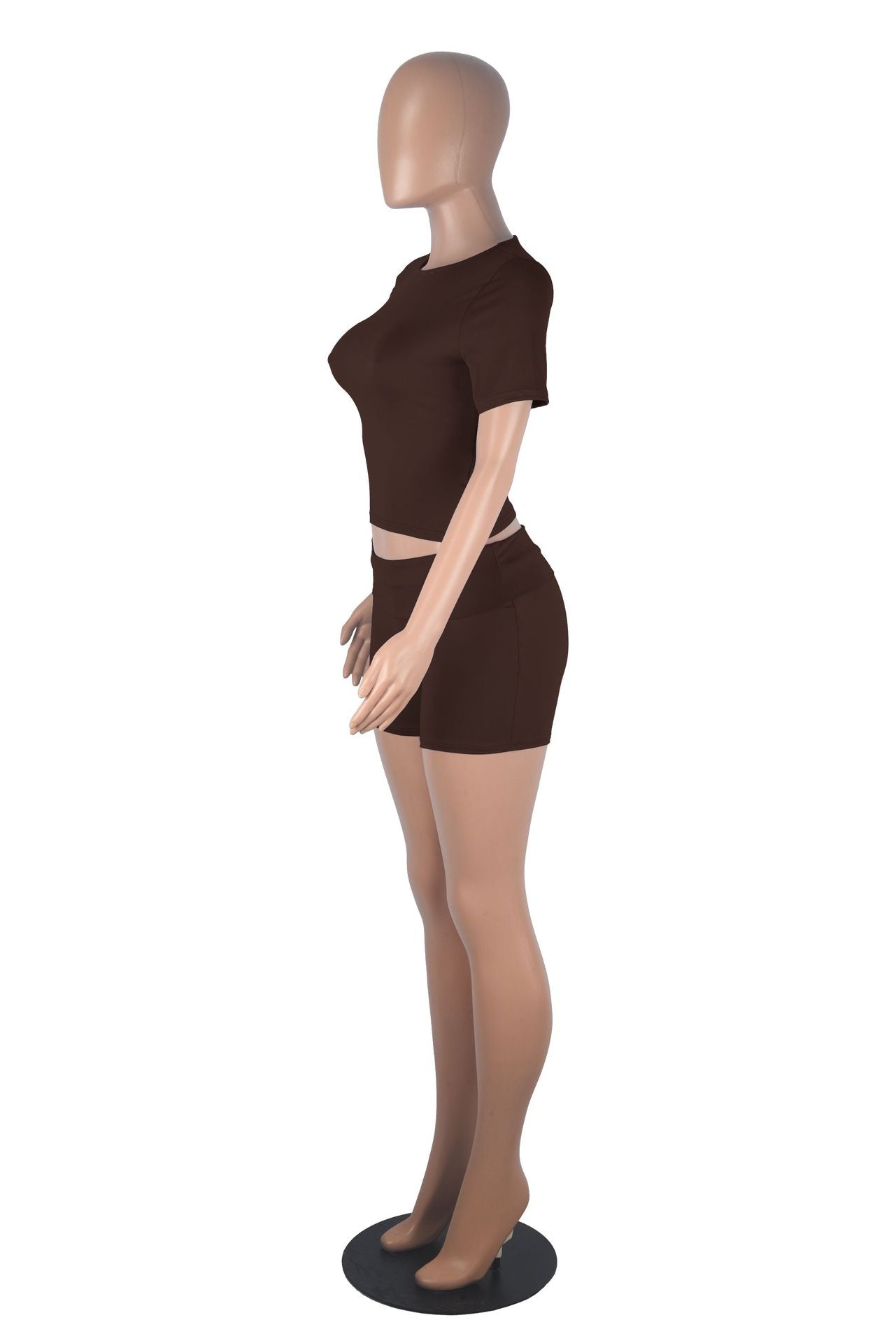 Women short-sleeved round neck top and shorts two-piece set 22