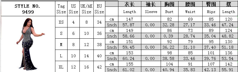 Women Sexy V Neck Mesh Beaded Dress 6