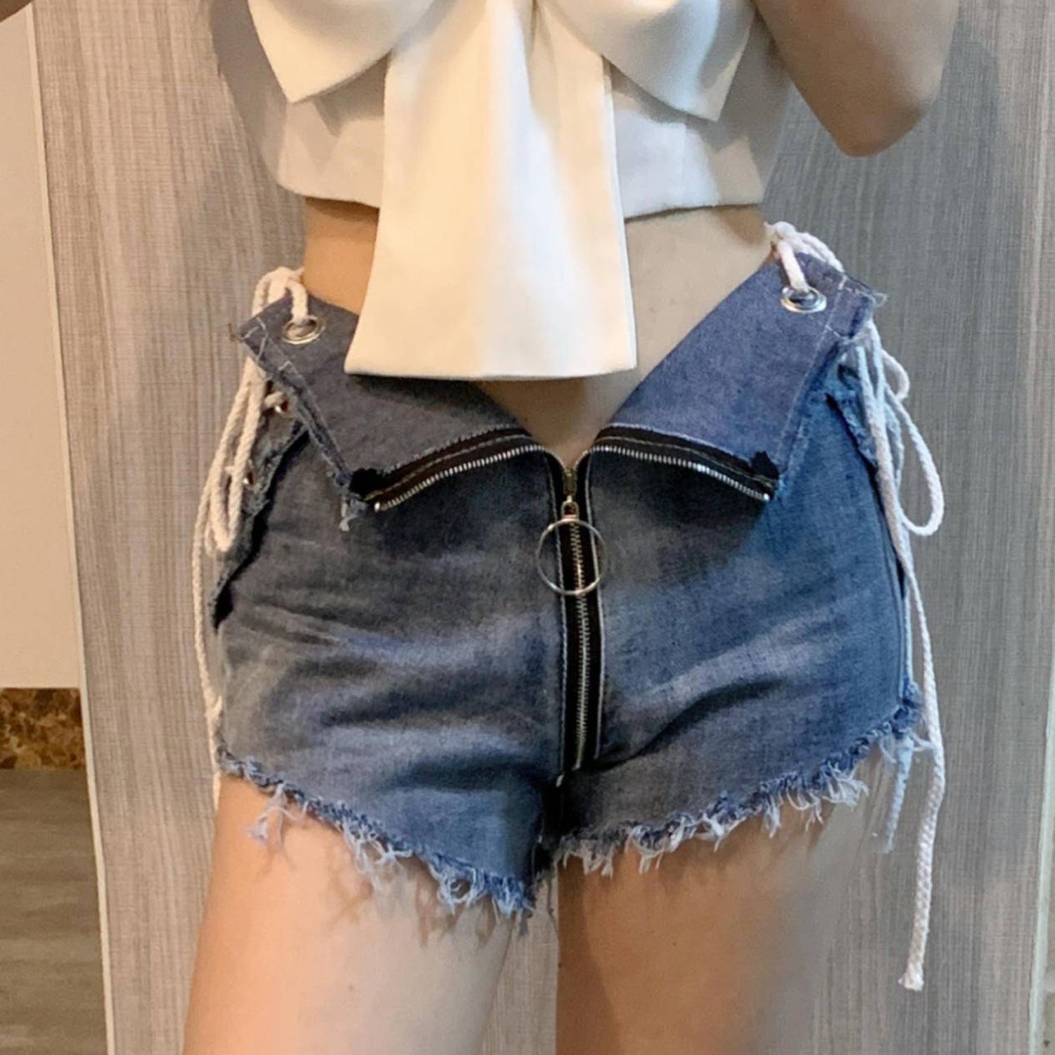 Summer And Autumn Women's Denim Shortssexy High Waist Denim Pants 3