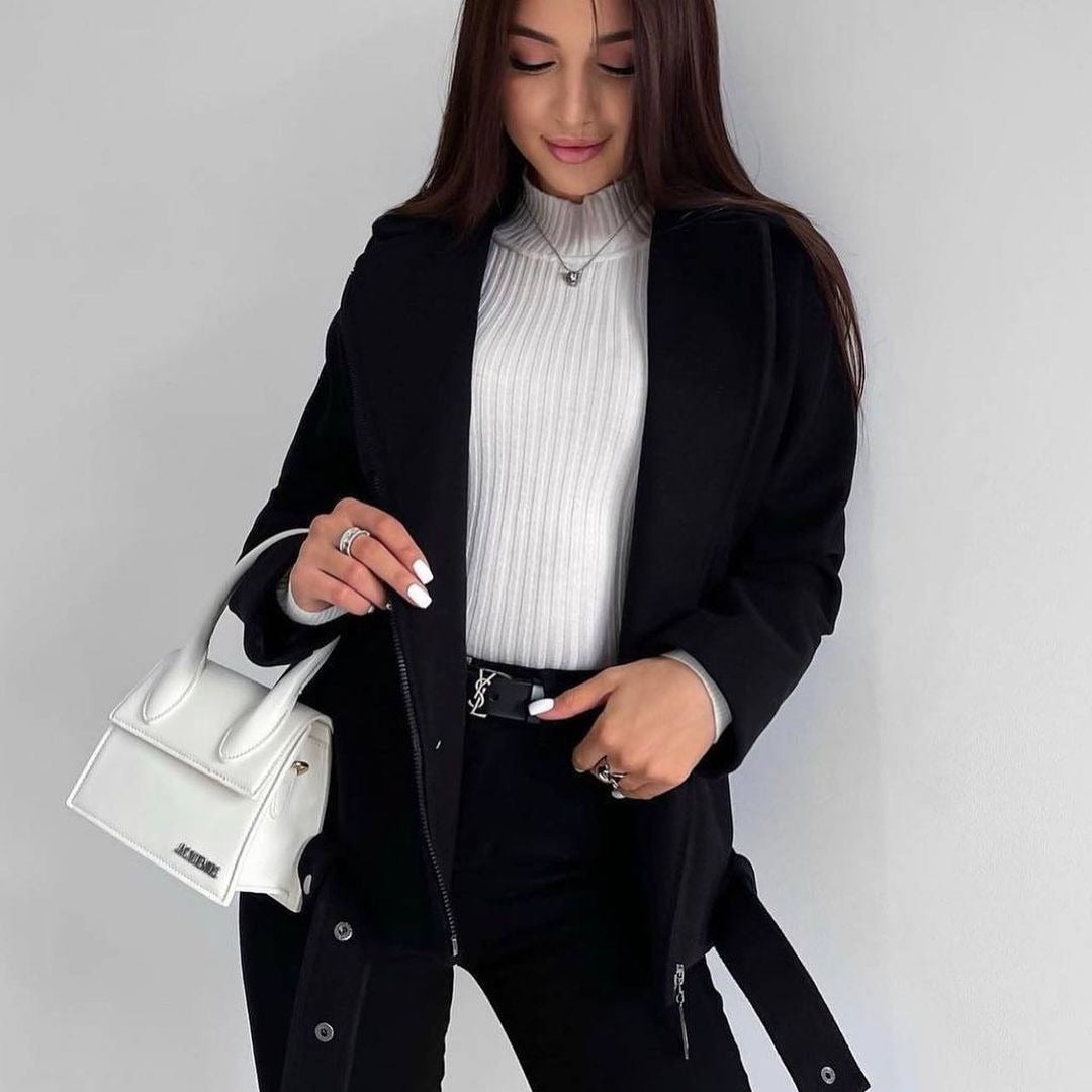 Turndown Collar Long Sleeve Jacket 9