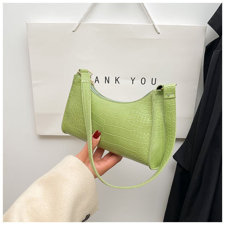 Handheld mini women's bag winter fashion shoulder bag Trendy gradient underarm baguette bag 52