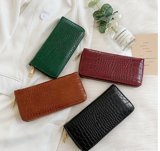 French Pattern Long Zipper Clutch Women's Wallet 23