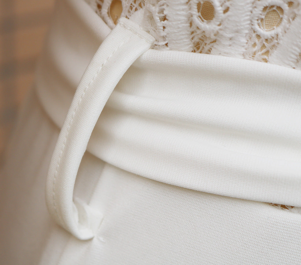 Solid Lace Patchwork Summer Chic Slim Fit Jumpsuit 23