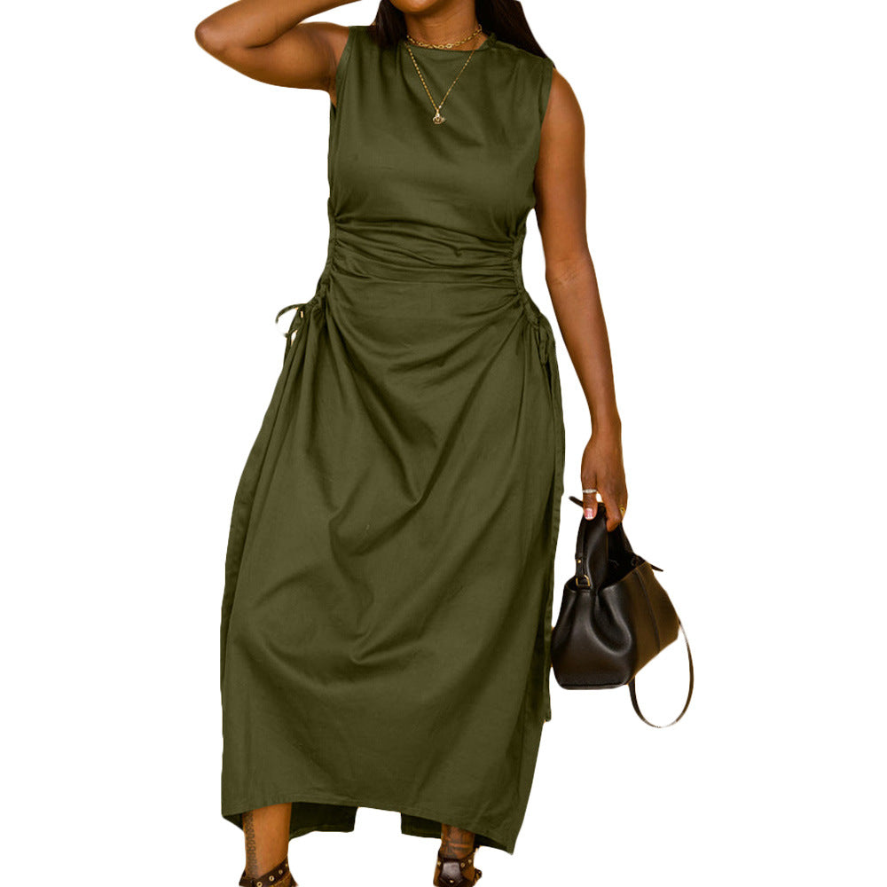 Women Solid Sleeveless Cutout Dress 10